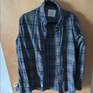 Plaid Button-Up Shirt